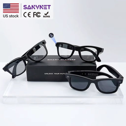 2026 SANVNET GS4 MAX AI Smart Glasses 8MP HD Camera 1080P Video Recording Sunglasses Chatgpt AI Translation BT Audio Eyewear