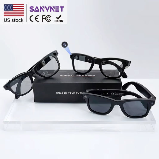 2026 SANVNET GS4 MAX AI Smart Glasses 8MP HD Camera 1080P Video Recording Sunglasses Chatgpt AI Translation BT Audio Eyewear