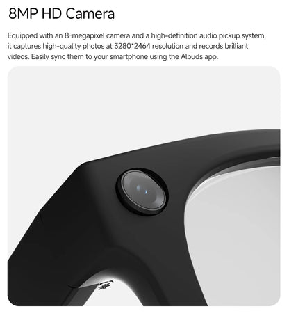 High Quality New AI Smart Glasses MT5 ULTRA Voice Wake Intelligent Translation 1080P Camera IPX-5 Magnetic Charging Box Call